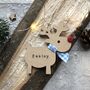 Personalised Baby's 1st Christmas 2023 Wooden Reindeer, thumbnail 3 of 12