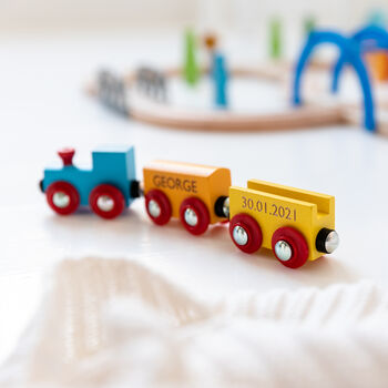Personalised Wooden Big Journey Train Set, 5 of 6
