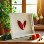 Ceramic Wall Art Kitchen Decor: Red Peppers, thumbnail 7 of 8