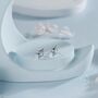 Manta Ray Fish Stud Earrings Sterling Silver, thumbnail 4 of 11