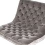 Soft Grey Buttoned Club Chair, thumbnail 2 of 2