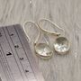Green Amethyst Earrings Crafted In Sterling Silver, thumbnail 5 of 6