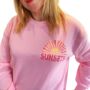 'Chasing Sunsets' Pink Sweatshirt – Relaxed Summer Style, thumbnail 3 of 6
