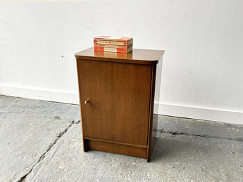 A Vintage 1950/60s Petite Compact Oak Bedside Cabinet, 12 of 12