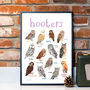 'Hooters' Illustrated Bird Art Print, thumbnail 2 of 3