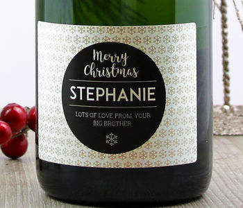 Christmas Personalised Champagne, 3 of 5