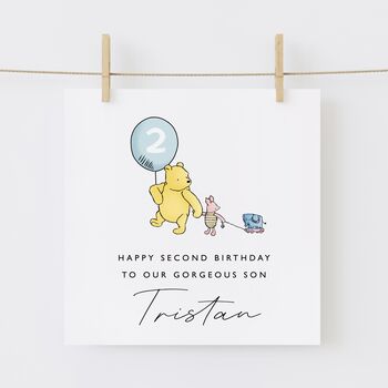 Winnie The Pooh 1st Birthday Grandson Card *Fully Personalised, 2 of 6