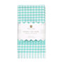 Mint Green And White Fabric Gingham Dinner Napkins X Two, thumbnail 5 of 5