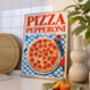 Pizza Pepperoni Kitchen Print, thumbnail 2 of 3