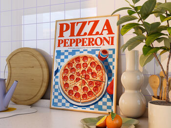 Pizza Pepperoni Kitchen Print, 2 of 3