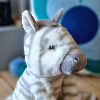100% Recycled Large Soft Toy Zebra, 2 of 3
