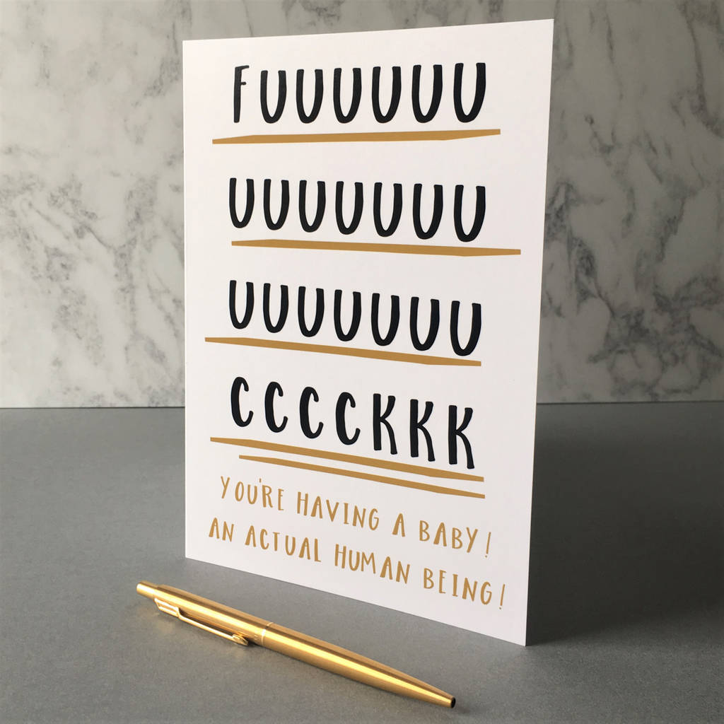 rude adult humour 'having a baby' congratulations card by the new witty ...