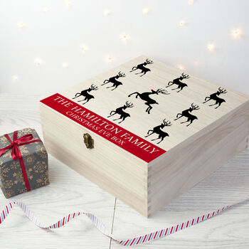 Personalised Reindeer Family Christmas Eve Box, 3 of 6