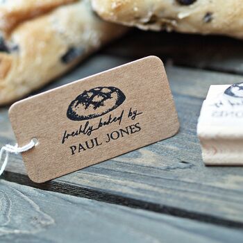 Bread Making Personalised Rubber Stamp, 3 of 4