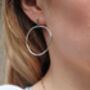 Sterling Silver Or Gold Vermeil Drop Hoop Earrings, thumbnail 3 of 4