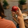 Personalised Vintage Miniature Cricket Ball Keyring, thumbnail 1 of 8