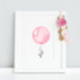 Personalised Rose Pink Balloon For Girl's Bedroom, thumbnail 2 of 10