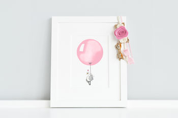 Personalised Rose Pink Balloon For Girl's Bedroom, 2 of 10