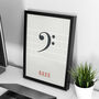 Bass Clef Print | Music Theory Poster, thumbnail 7 of 10