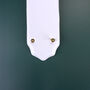 G Decor Classic White Ceramic Door Finger Plate Traditional Push Plate With Brass Fixings, thumbnail 3 of 4