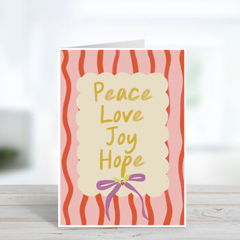 Peace, Love, Joy, Hope Christmas Card, 2 of 4