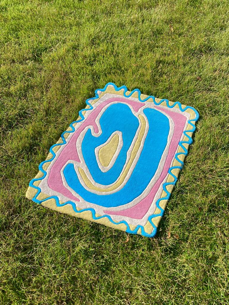 Handmade 'Cowboy Fluff' Medium Tufted Rug By Mother Rugger