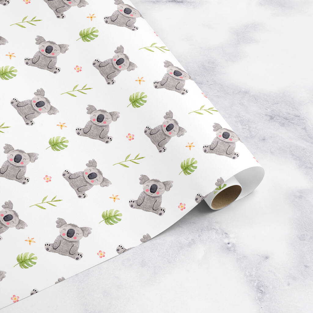 Koala Wrapping Paper Roll Or Folded, 1 of 3