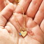 Personalised Small Wide Heart And Crystal Charm Necklace, thumbnail 1 of 10