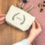 'Personalised Olive Leaf' Make Up Bag, thumbnail 2 of 5
