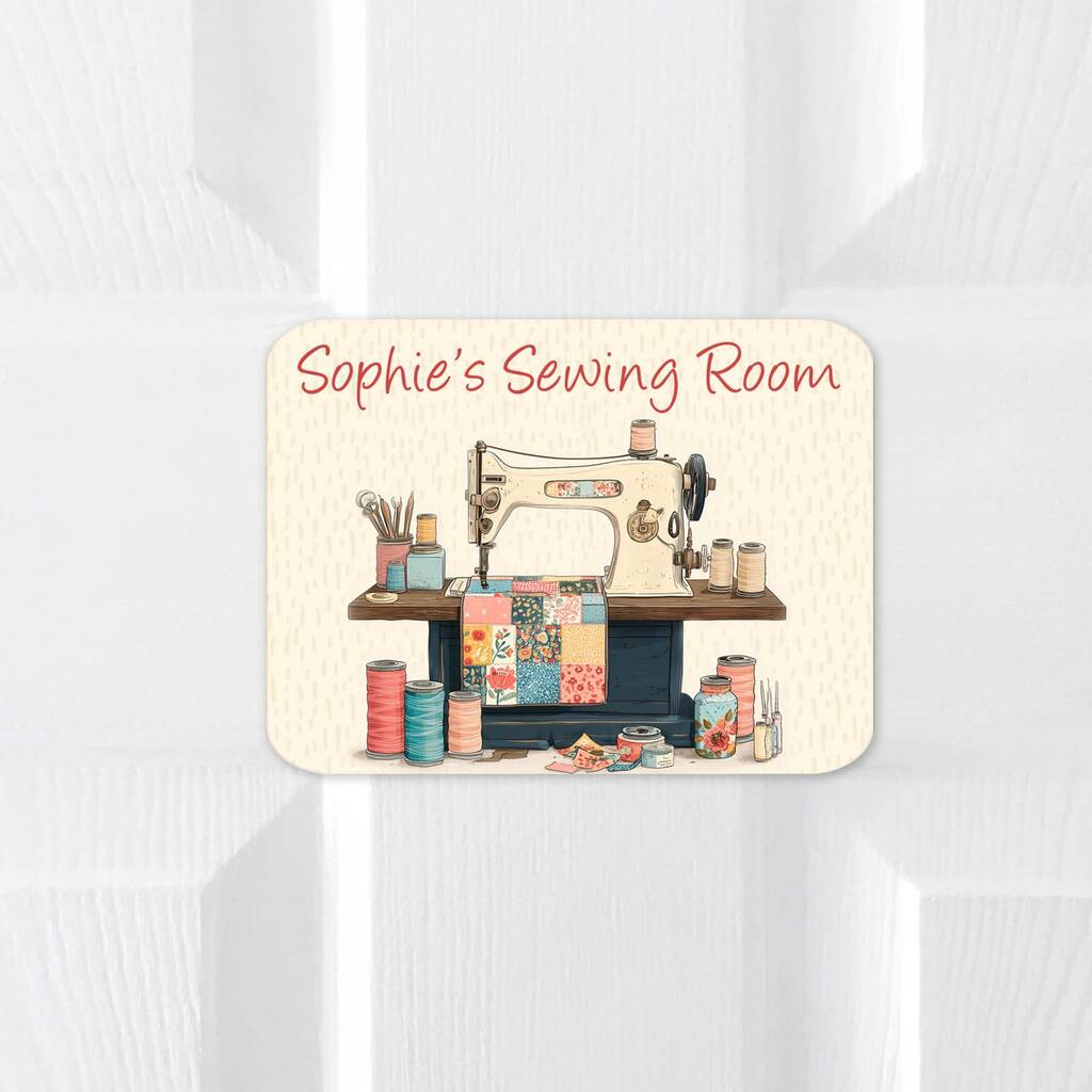 Personalised Sewing Room Door Sign