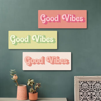 Good Vibes Wooden Wall Art, 2 of 5