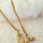 Vintage Toggle Clasp Necklace In 18 K Gold Adjustable Belcher Chain Waterproof Jewellery, thumbnail 2 of 5