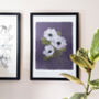 Illustrated Purple Flower Print Anemone, Unframed, thumbnail 1 of 2