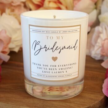 Bridesmaid Personalised Candle Gift Set, 6 of 8