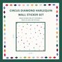 Circus Diamond Harlequin Fabric Wall Stickers, thumbnail 4 of 8