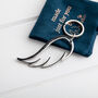 Angel Wing Keyring In Gold Or Silver, thumbnail 3 of 4