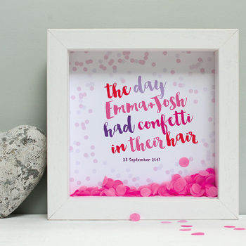 Personalised Anniversay Confetti Box Framed Print, 2 of 10