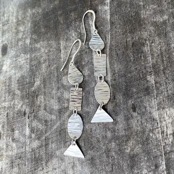 Hammered Shapes Earrings, 4 of 9