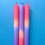 'Tutti Frutti' Dip Dye Dinner Candles Trio, thumbnail 4 of 5