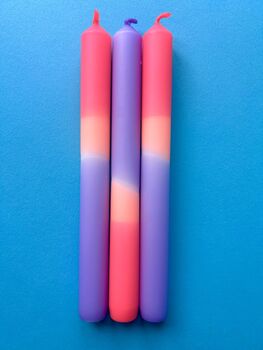 'Tutti Frutti' Dip Dye Dinner Candles Trio, 4 of 5