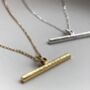 Delicate Textured T Bar Necklace, thumbnail 3 of 11