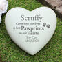 Personalised Pet Pawprints Heart Memorial, thumbnail 1 of 2