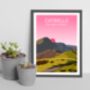 Catbells Lake District Peak Art Print, thumbnail 2 of 4