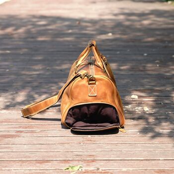 Leather Boot Gym Weekend Bag, 4 of 12