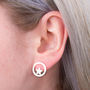 Sterling Silver Initial Star Earrings, thumbnail 5 of 7