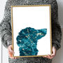 Custom Dog Silhouette Pet Portrait Gift Wall Art Print, thumbnail 5 of 7