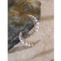 Monaco D’or Pearl Gold Crystal Crescent Moon Gift Stud Earrings, thumbnail 4 of 4