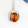 Personalised Sterling Silver Baltic Amber Locket, thumbnail 1 of 12