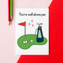 Funny Golf Card For Partner, thumbnail 1 of 4