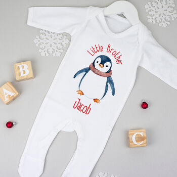 Personalised Christmas Matching Sibling Set Penguin, 4 of 4